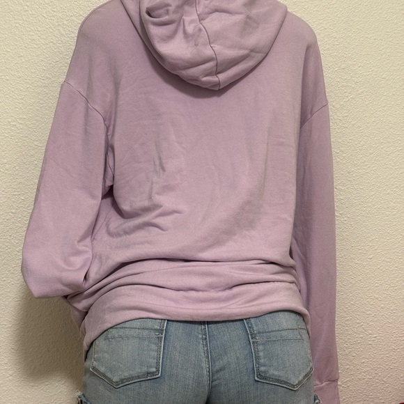 Aerie Light Purple Hoodie with Sleeve Text - Picture 5 of 6